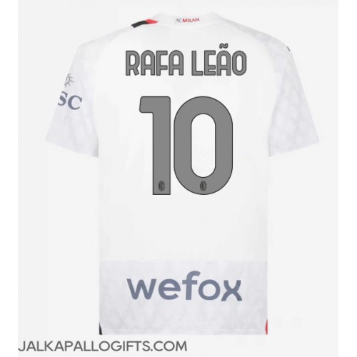 AC Milan Rafael Leao #10 Vieraspaita 2023-24 Lyhythihainen
